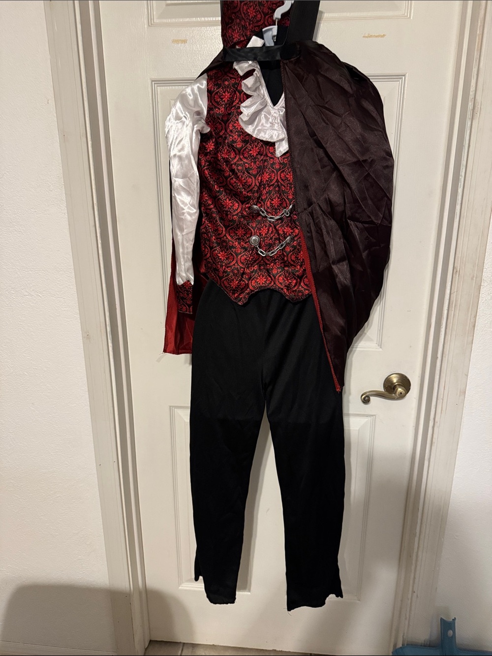 Kids Red and Black Vampire Costume Set- size 10-12 Large